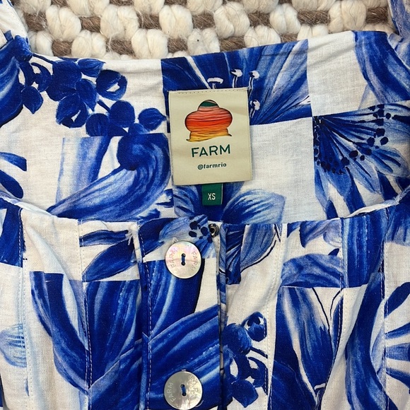 FARM Rio blue floral dress - Picture 9 of 9